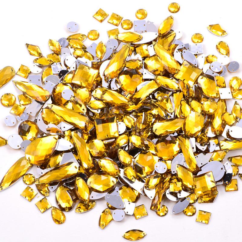 Mixed Shape Imitation Table Double Hole Mesh Hand Seam Drill Acrylic Drill, Special-Shaped Drill Diy Accessorie Flat Bottom Drill Beauty Sticker Drill