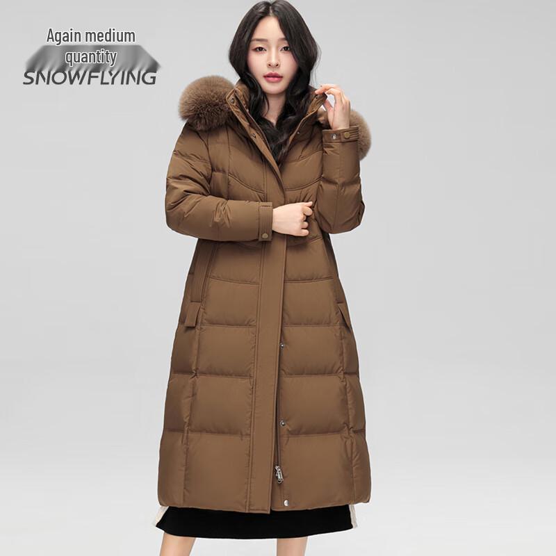 

Xuezhongfei Women s Mid-Length Duck Down Jacket with Fox Fur Collar 4XL