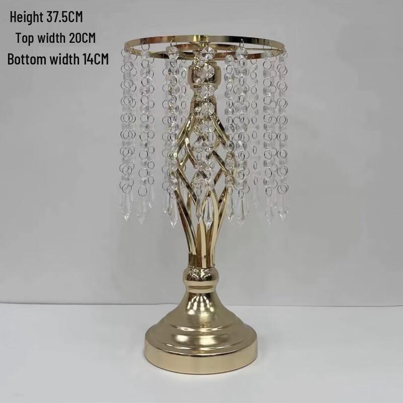 Iron Art Flower Vase with Beaded Curtain