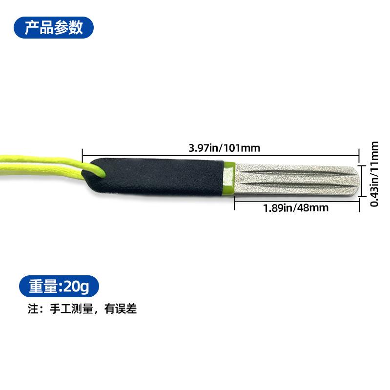 Diamond hook grinder, fish hook file, hook stone, dual color handle, sharpening stone, double-sided file