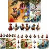 Niedliches Cartoon-Huhn Acryl Auto Hängedekoration Weihnachtsbaumschmuck Heimdeko