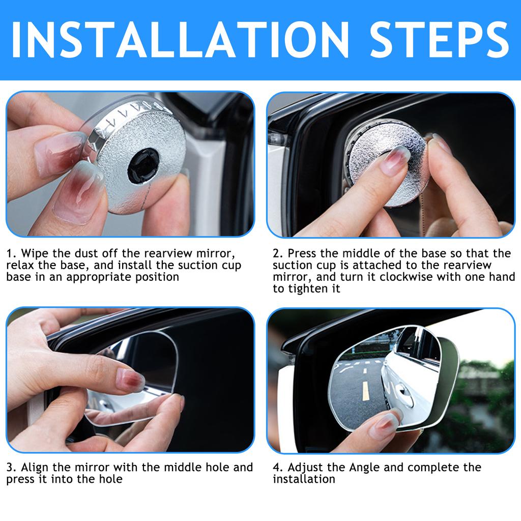 Blind Spot Rear View Mirror For Car Motorcycle SUV & Truck 2Pcs Rearview Wide Angle Mirrors Blind Side Mirror