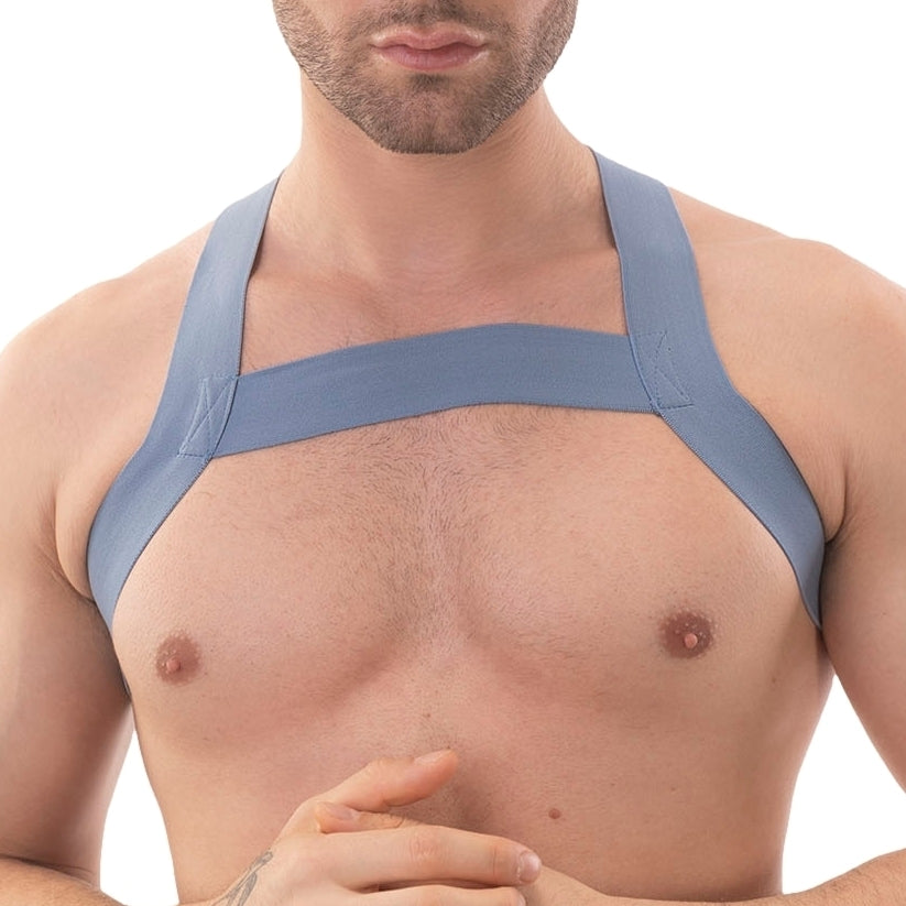 Matt Pop Blue Elastic Harness - Barcode Berlin - Harness
