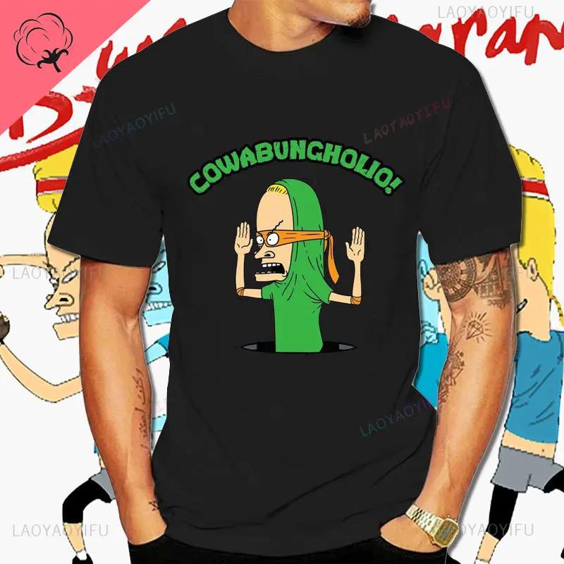 

Swimming Beavis and Butthead Summer Fashion Tees Funny Humor Men Women Cotton Clothing Creativity Novelty Comfortable Tshirt 4XL
