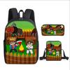 Classic 99 days in the forest 3D Printed 3pcs/Set pupil School Bags Laptop Daypack Backpack Inclined shoulder bag Pencil Case