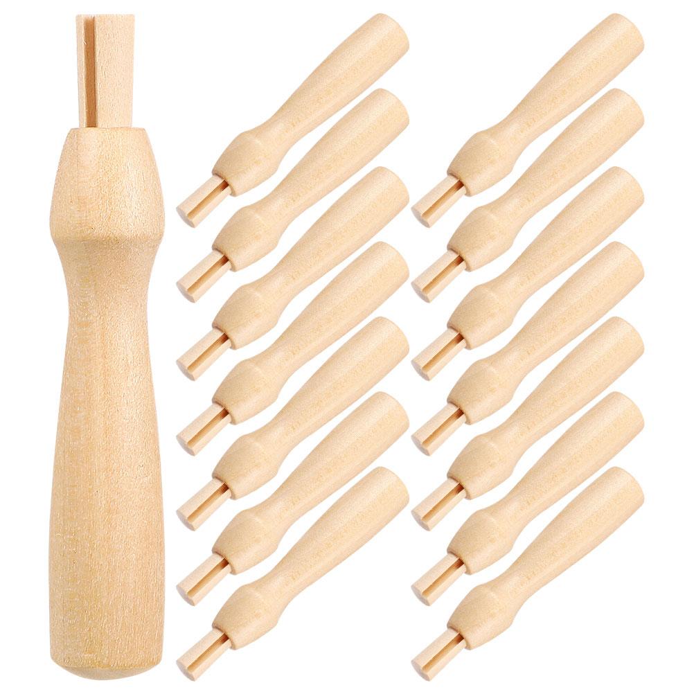

16 Pcs Felting Needle Handles Tool Tools Wood for Needles Parts Handheld Supplies