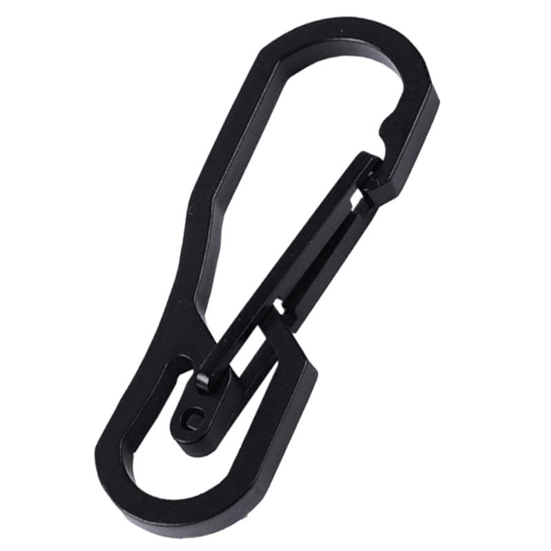

Multifunctional Carabiner for Key Ring Clip for Titanium Plating for Key Chain Holder Bottle Opener for Home, Office, Ca чорний