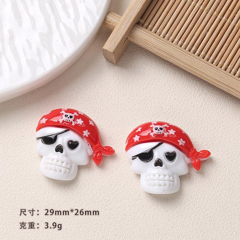 

10Pcs New Kawaii Cartoon Pirate Series Flat Bottom Scrapbook Diy Jewelry Making Hairwear Accessorie A20