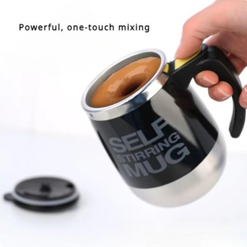 Automatic Mixing Cup Stainless Steel Coffee Blender Portable Lazy Mixer  Coffee Milk