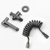 Toilet Shower Bidet Spray Gun Faucet Sets Wall Mounted Chrome/Black/Grey Metal Brass For Bathroom Toilet Spring PVC SS Hose
