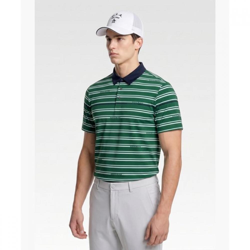 Munsingwear Men Cooling STripe T shirT Deep Green mr221mTs65