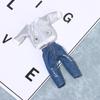 High Quality Kids Gift Toys 1/12 Dolls PU Leather Jackets Hoodies Doll Jeans Fashion Ripped Pants