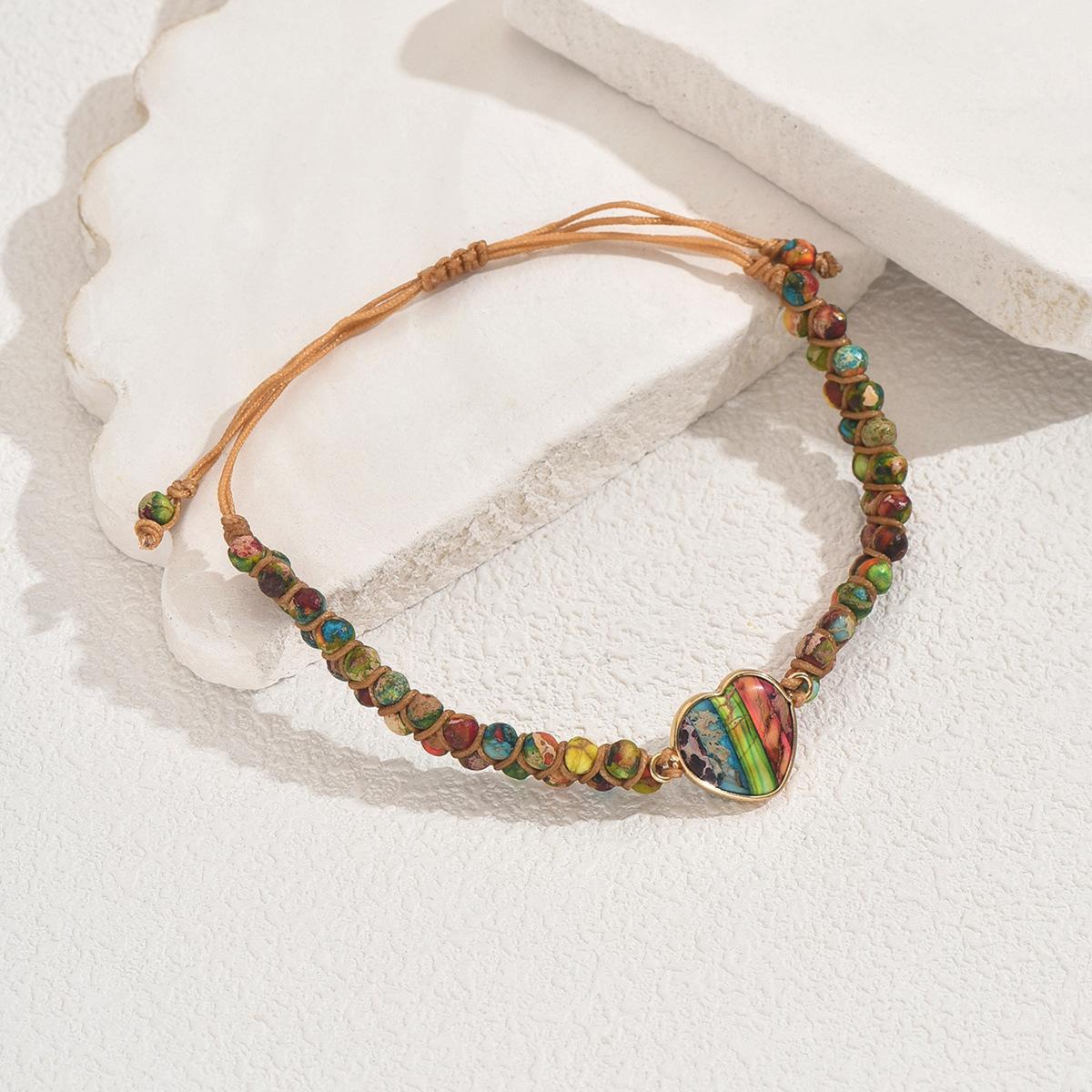 

Браслет «Сердце ветреной леди» геометрическая инкрустация цветной натуральный камень дизайн браслета высококачественная бижутерия женская