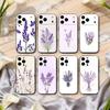 P-Violett L-Lavendel Handyhülle Für iPhone 17,16,15,14,13,12,11 Plus,Pro Max,XS,Weiches Silikon Schwarze Hülle