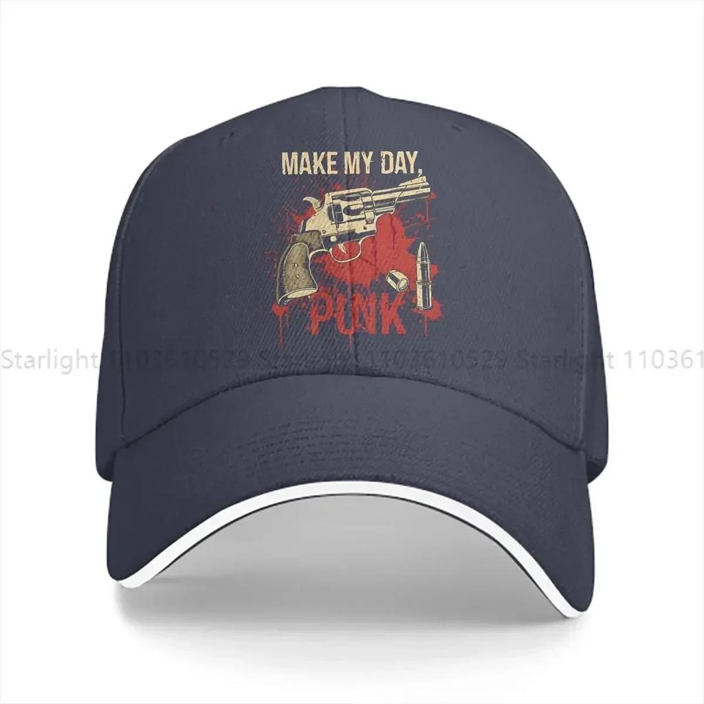 Washed Mens Baseball Cap Make My Day Punk Trucker Snapback Caps Dad Hat Dirty Harry Golf Hats