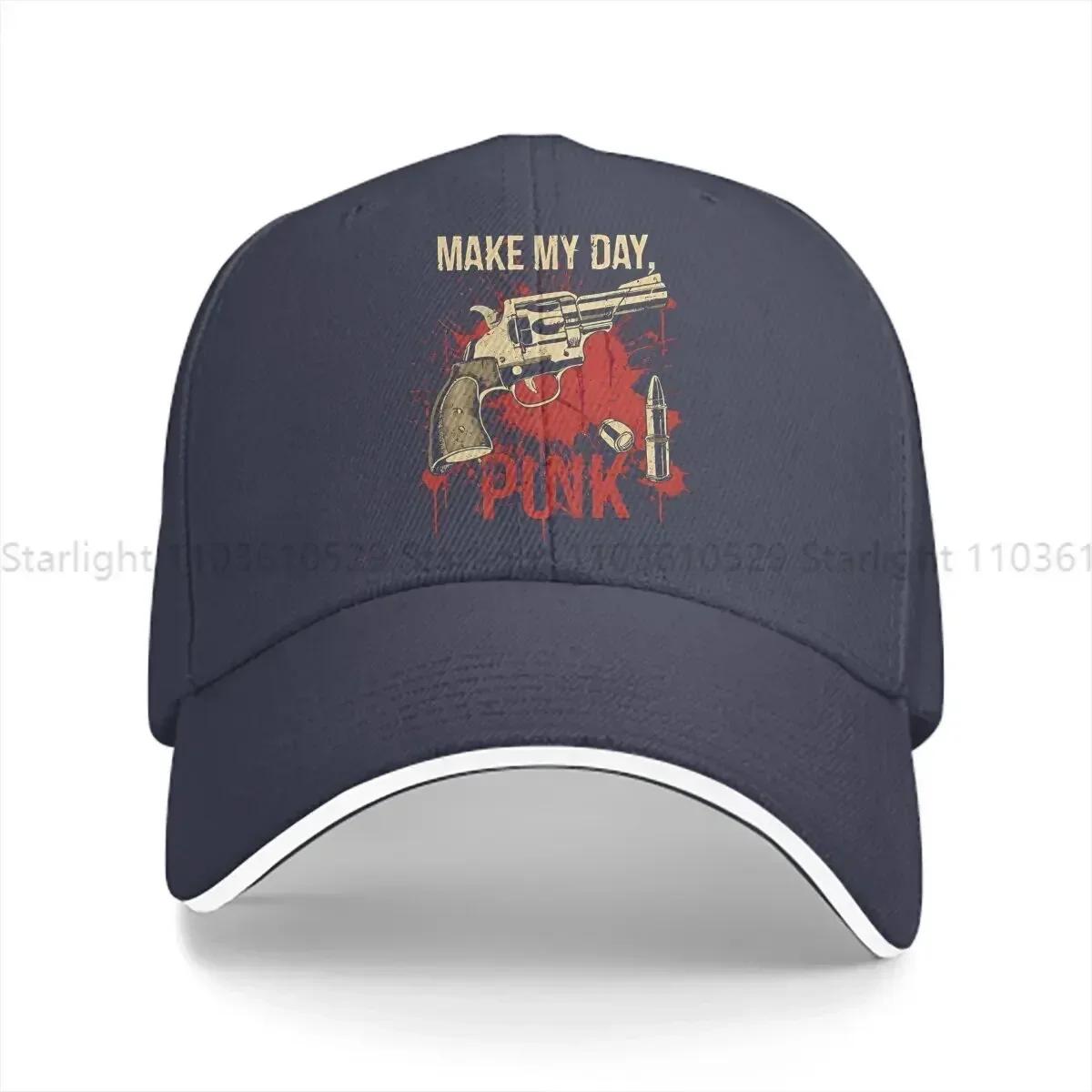

Washed Mens Baseball Cap Make My Day Punk Trucker Snapback Caps Dad Hat Dirty Harry Golf Hats One Size