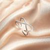 Copper Inlaid Zircon Gold-Plated Cross Ring: Trendy Adjustable Chic Style for Women