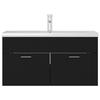 VidaXL Armoire d'Evier avec Lavabo Intégré Meuble de Rangement Placard de Salle de Bain Armoire de Rangement Toilette 3071289