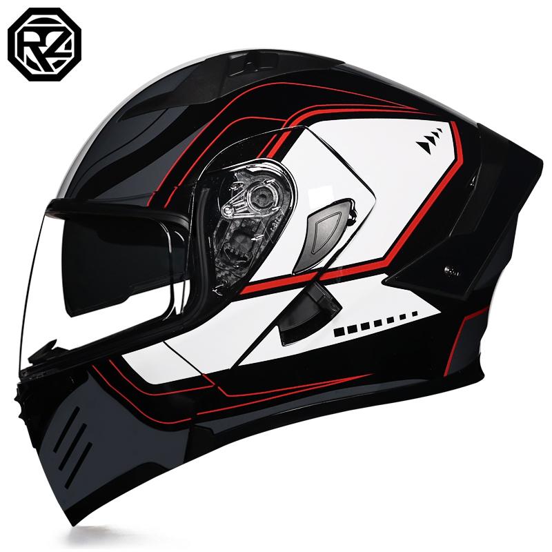 Orz-992-Motorcycle Helmet, Men's and Women's Open Face Helmet, Dual Mirror Motorcycle, Four Season Personalized Tail Wing