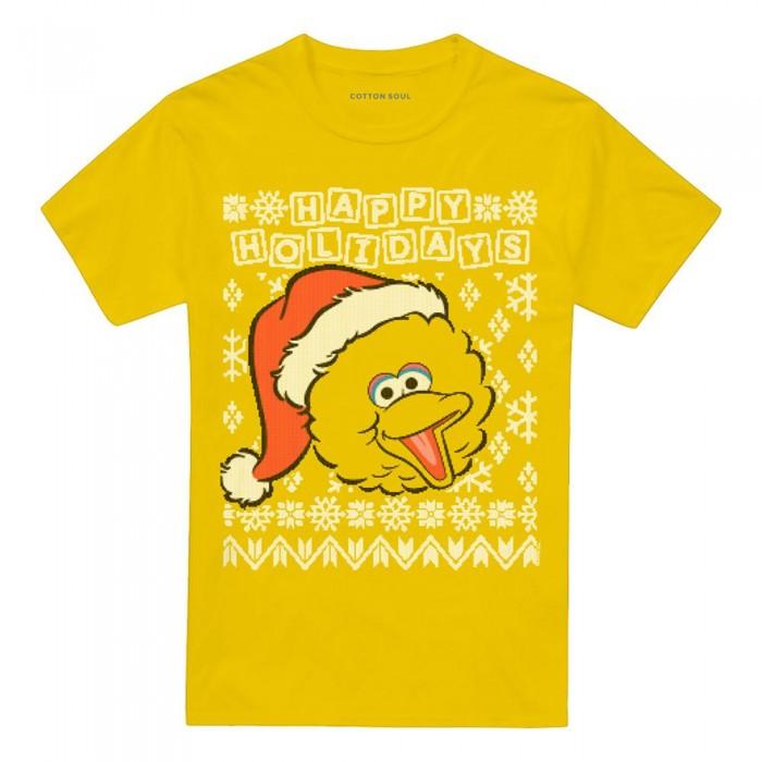 Sesame Street Unisex Adult Ugly Big Bird Christmas T-Shirt