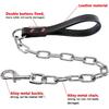 Didog 28 inch Length Heavy Duty Anti-bite Dog Giant Chain Leash with Leather Handle