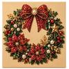 DIY Weihnachts-Perlen-Diamantmalerei Kunst-Set 3D Weihnachten Perlen-Bilder Bastel-Set für Anfänger Heimdeko Wandkunst Partygeschenk