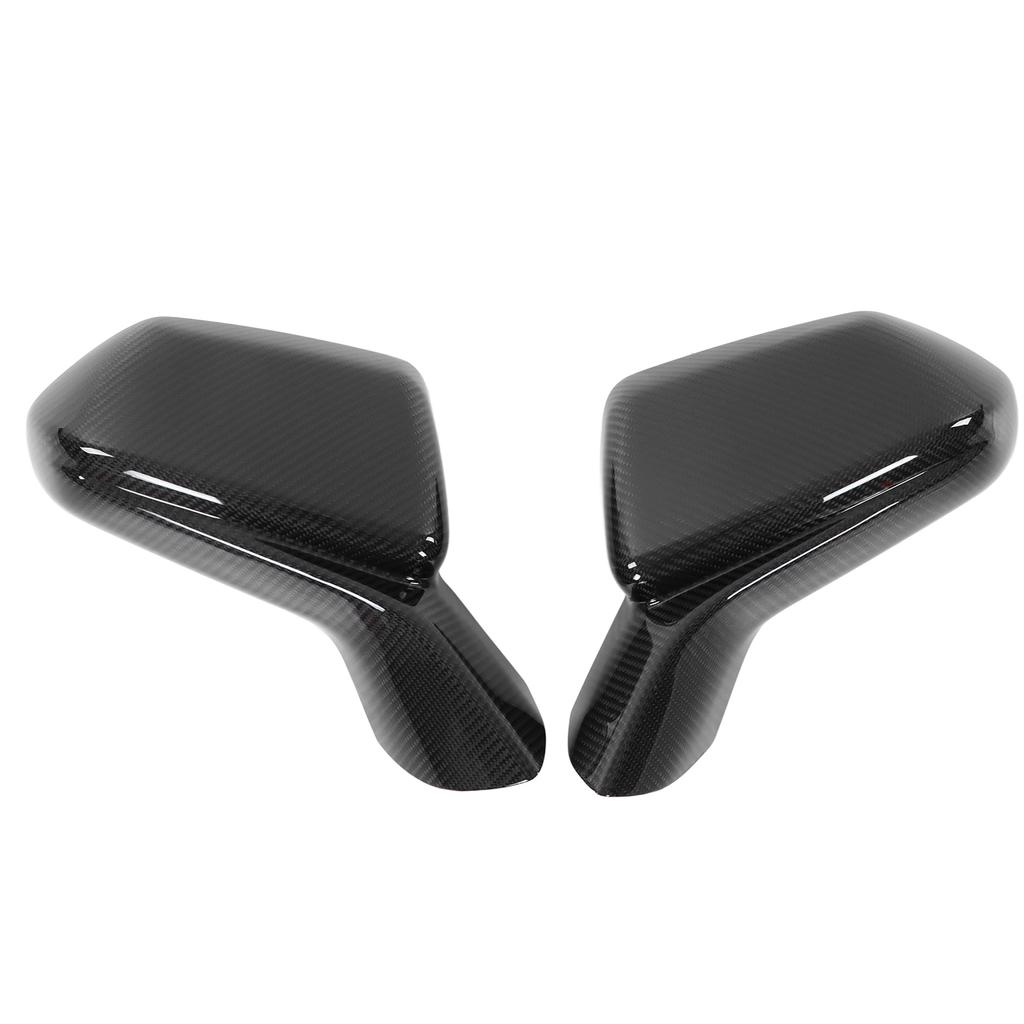 2Pcs Set Carbon Fiber Rearview Side Mirror Cover Replacement for Chevy Camaro 2015‑2021