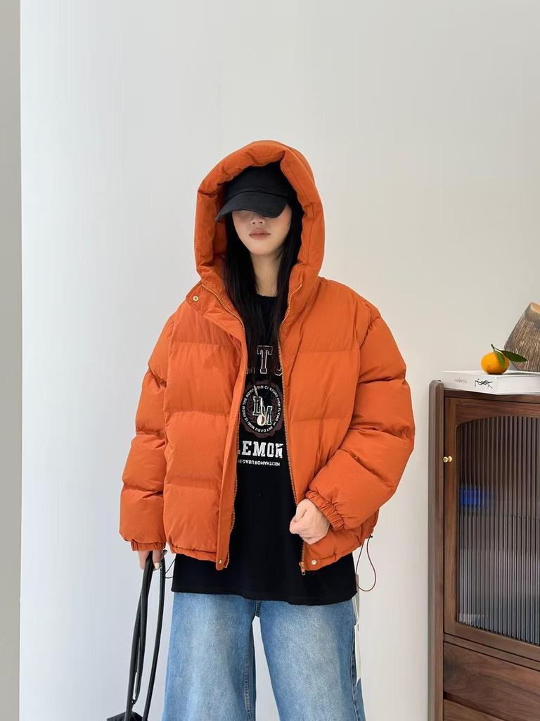 Winter Korean Style Loose Plus Size Casual Padded Cotton Hooded Jacket
