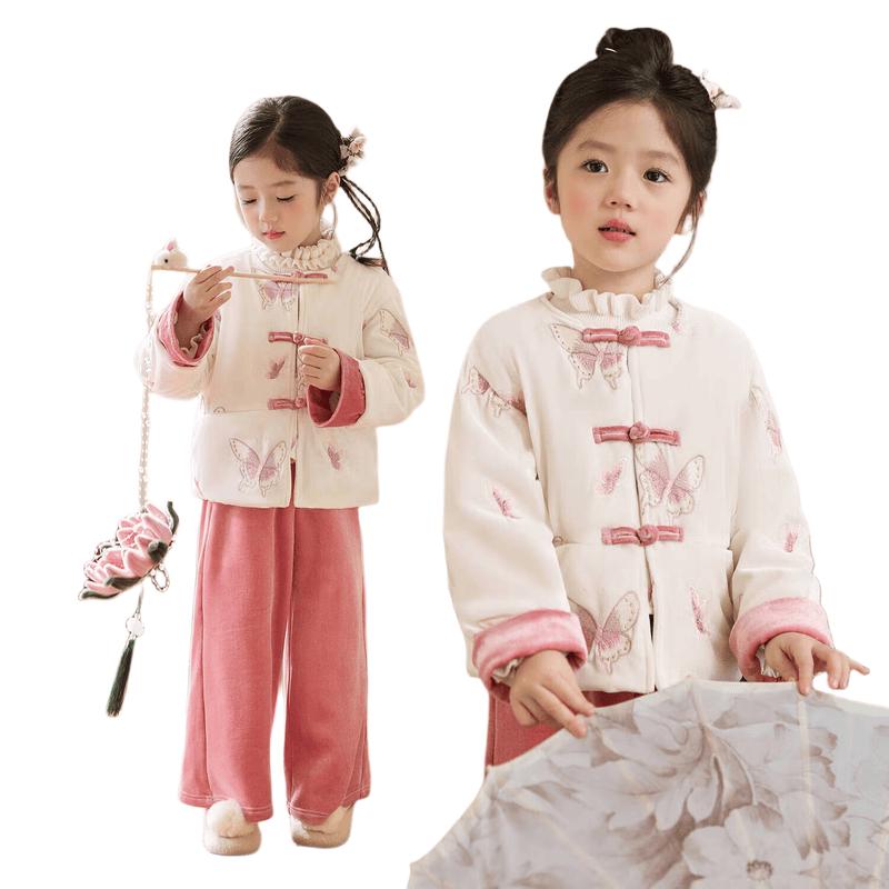 LUSON Baby Girls' New Chinese Style New Year Outfit Set