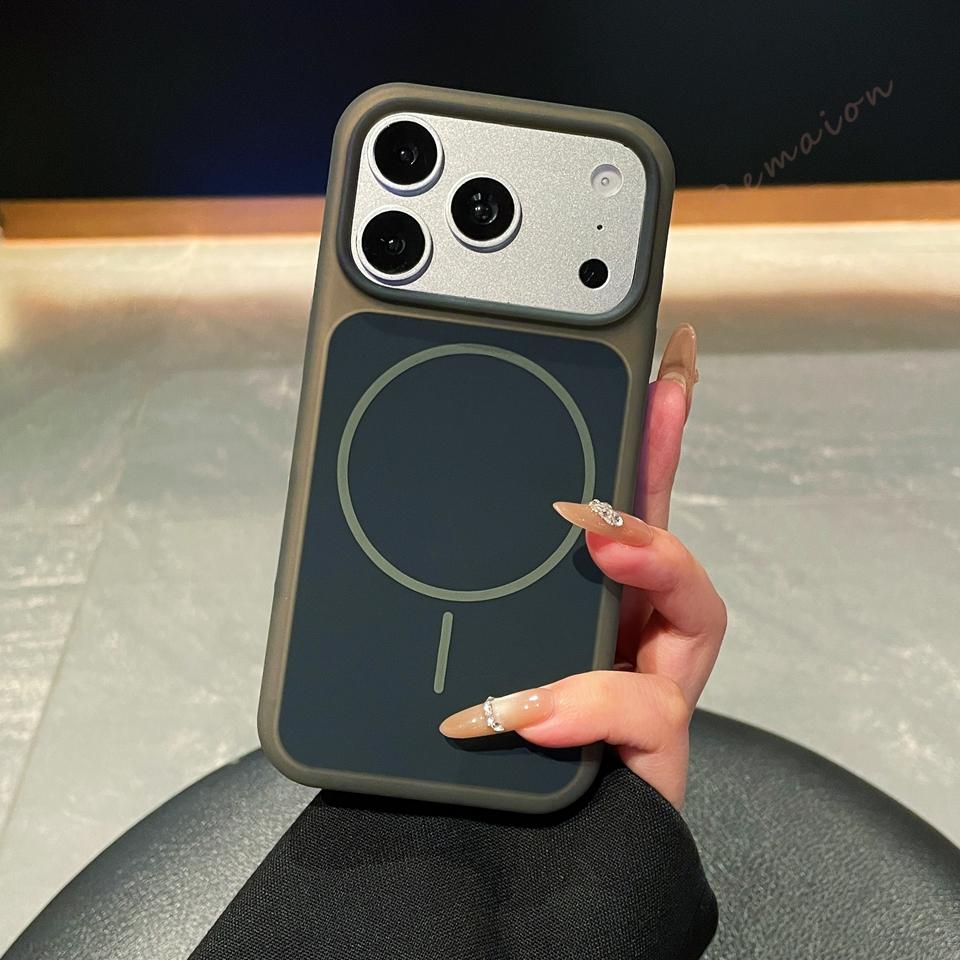 Magnetic Official Clear Phone Case for For Iphone 1 16 17 Pro Max 16Pro 17Pro  Liquid Silicone Shockproof Protector Cover