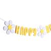 Baby Shower Girl Boys Happy Birthday For Home Decor Banner Daisy Banner Hanging Flag Party Flag