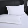 Washed Cotton 4-Piece White Bedding Set for Hotels and Guesthouses, Fitted Sheet Style