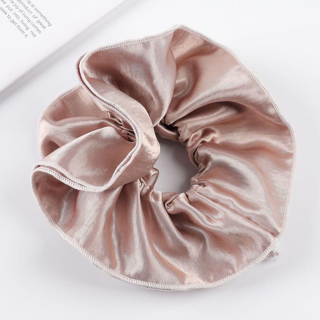 Elegant Satin Ruffled Scrunchie for Ponytails & Buns