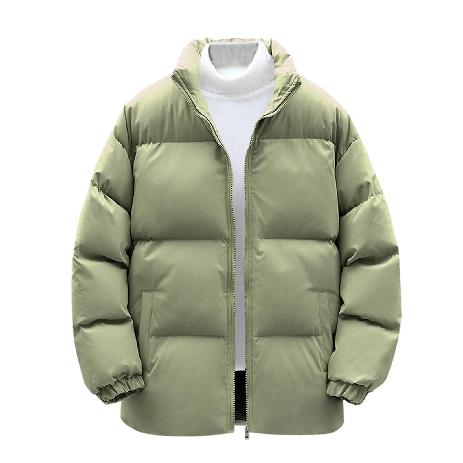 

(SU)Мужская модная повседневная однотонная хлопковая куртка с длинным рукавом и карманом на молнии