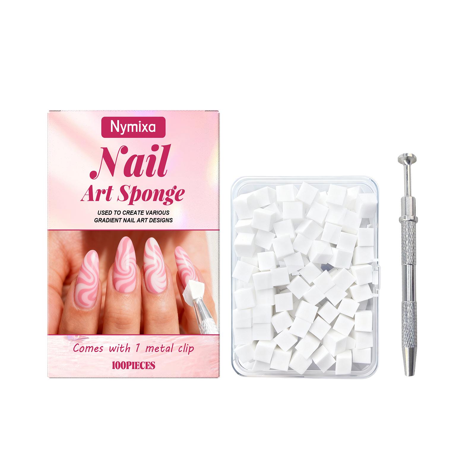 Nymixa Nail Art Gradient Sponge Clip Set for DIY Fingertip Designs