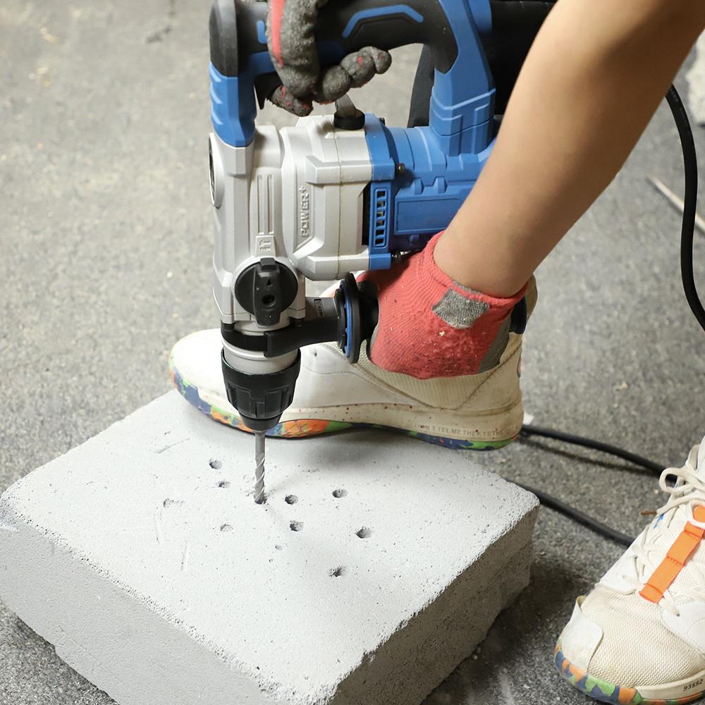 8 Amp 1000W SDS-Plus borrhammare med vibrationskontroll och säkerhetskoppling, tungt bruk