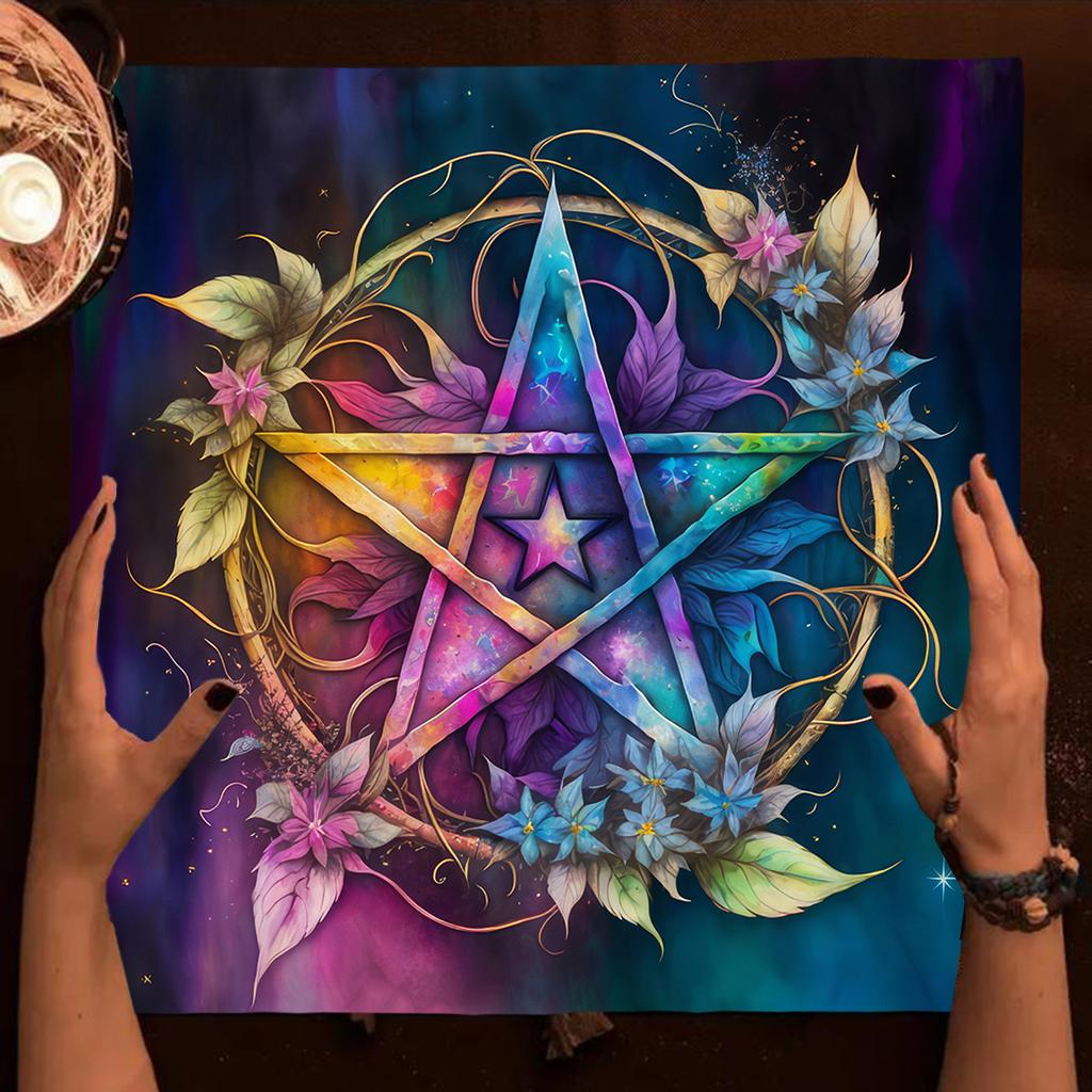 Altar Cloth Tarot Table Cover Starry Twelve Constellations Love Career Oracle Card Tablecloth Moon Tarot Table Cloth Divination