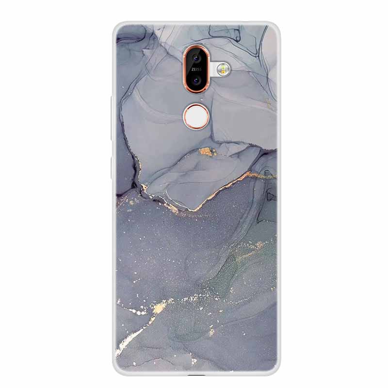

For Nokia 7 Plus Case Marble Soft Silicone Back Cover Phone Case Fashion Casing Coque Nokia7 Plus Shockproof Fundas Nokia 7 Plus