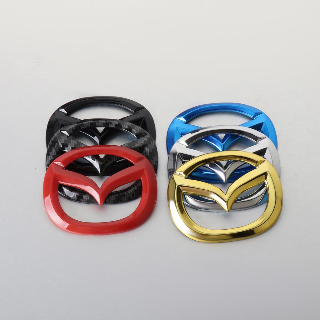 1PCS Car Steering Wheel Front Emblem Badge Logo Sticker For Mazda 2 3 5 6 7 323 626 RX7 RX8 MX5 MX3 Axela Atenza CX-3 CX-4 MPS