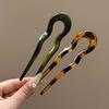U-Shaped Hair Fork Tortoiseshell Acetate Acrylic Hairpin Hair Sticks Women Girls Design Headwear Elegant Chinese Style