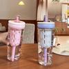 1000ml Straw Cup Dopamine Plastic Cups Cute Water Bottle  Bubble Tea Coffee