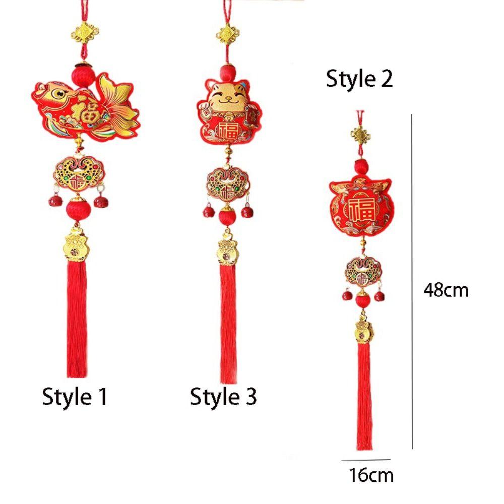 Creative Lucky Character Hanging Ornaments Reusable Spring Festival Pendant  Chinese New Year