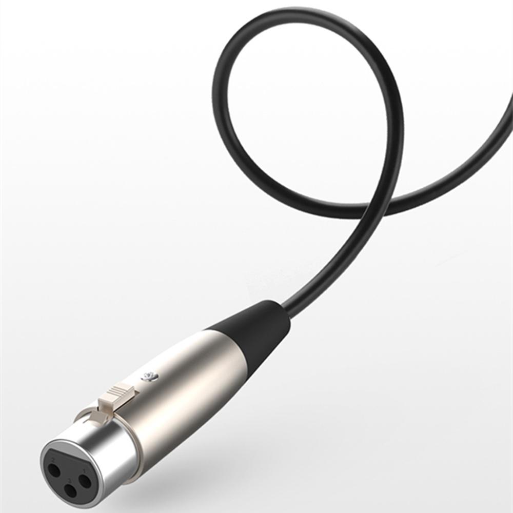 4.9Ft 3-Pin XLR Female To 3.5mm TRS Male Balanced Stereo Audio Cable Cord Black