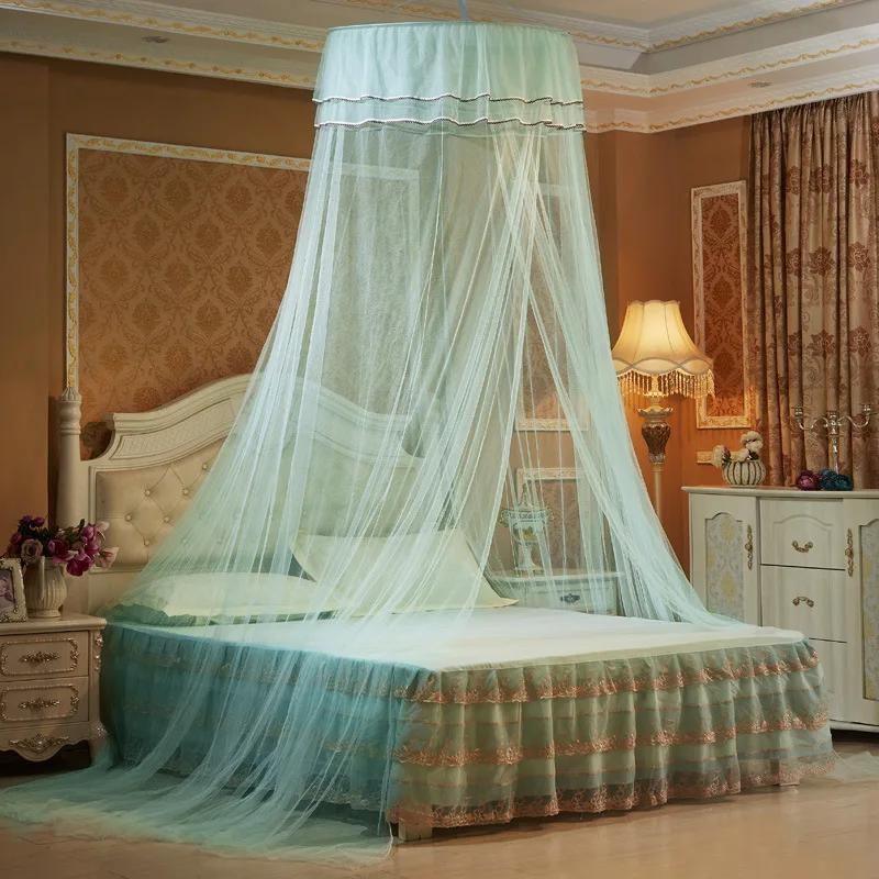1.2-1.8 Bed Universal Suspended Ceiling Dome Small Fresh Mosquito Net Student Mosquito Net Princess Round Mosquito Net