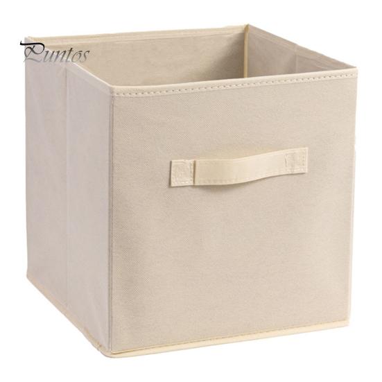 Foldable Storage Box with Reinforced Handle Large Capacity Collapsible Clothes Basket Multi-Functional Organizer