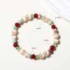 Aquamarine & White Crystal Beaded Bracelet: Fairy Summer Style for Girls, Sweet & Simple Fashion Hand Jewelry with a High-End Feel