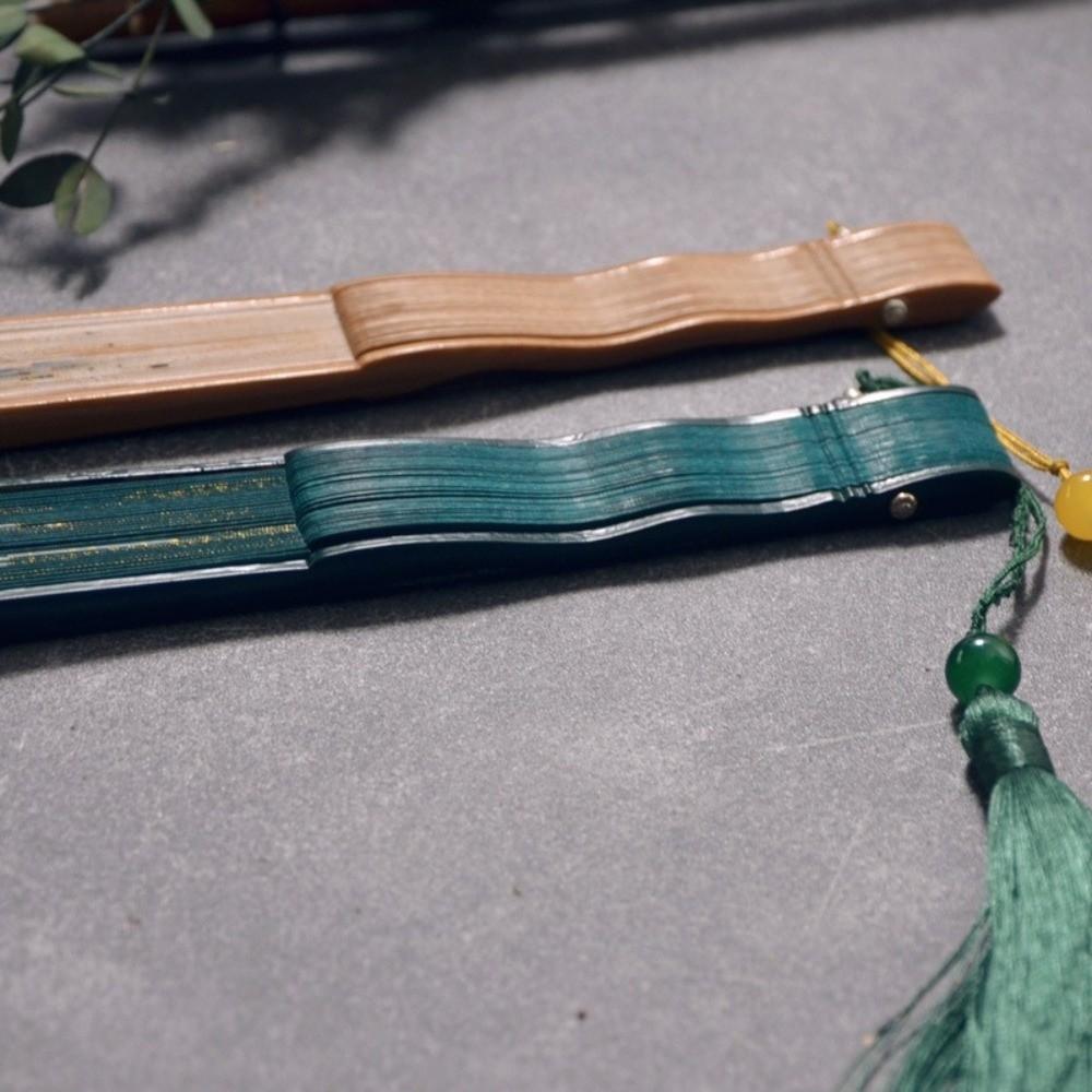 Crane Pattern Bamboo Folding Fan Traditional Double Side Fan  Hanfu Matching