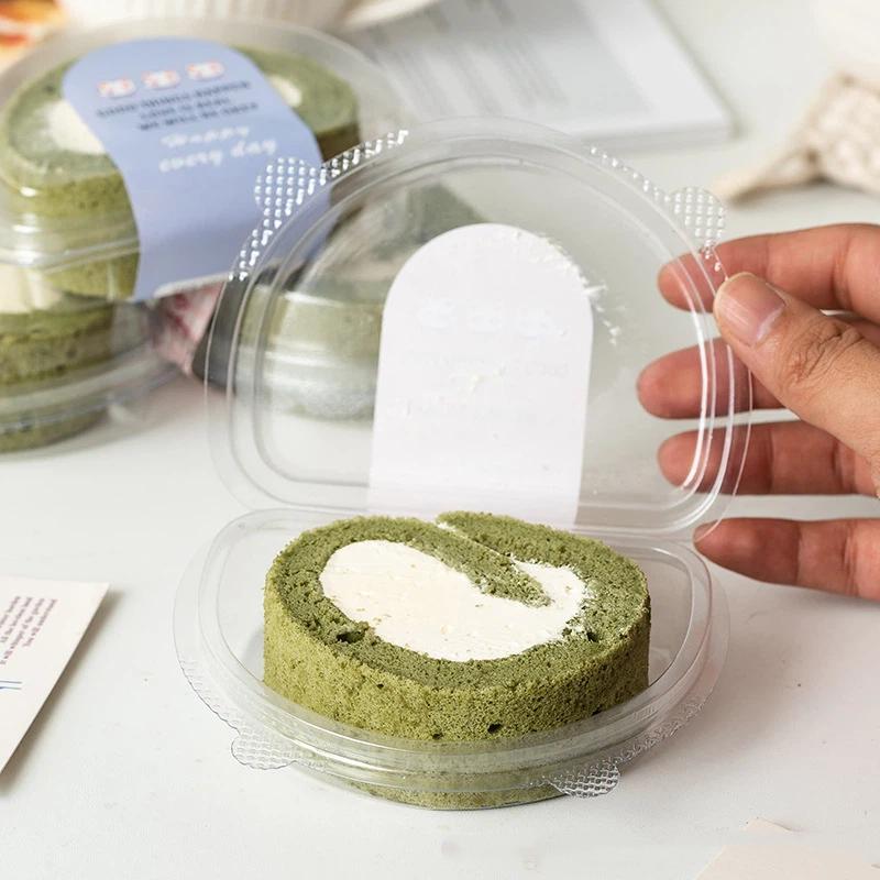 50Pcs Mousse Cake Box With Lid Swiss Roll Dessert Packaging Boxes Wedding Birthday Baby Shower Party Food Storage Containers