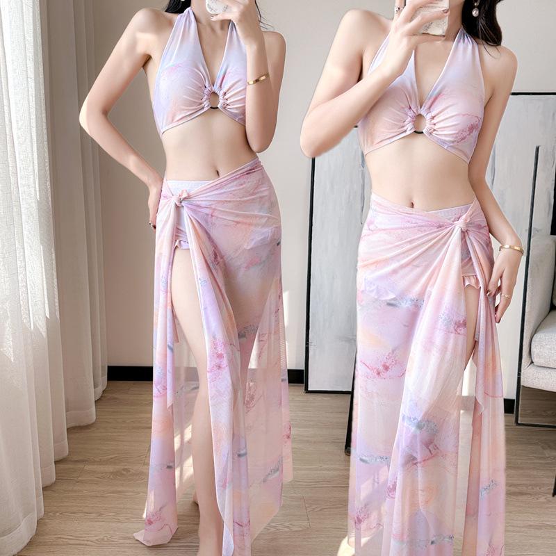 

2025 Пляжный Звездный Раздельный Купальник-Тройка для Женщин S (80-100 jin)