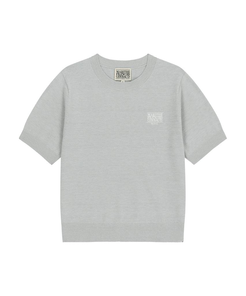 Malittepeulangsowajeobeo W Small Classic Logo Half Knit Pullover Heather Gray